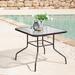 Latitude Run® Ainikki Dining Table Glass/Metal | 28 H x 33.5 W x 33.5 D in | Outdoor Dining | Wayfair 464413E231284912938430C11D88EE25