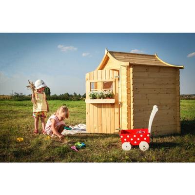 Kinderspielhaus aus Holz - Spielhaus im Freien für Kinder - B112xL146xH152 cm/1,1m2 Gartenspielhaus Image