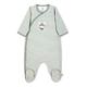 Sterntaler Baby Jungen Strampler GOTS Einteiler Emmi Strampler - Strampler Baby, Babystrampler - aus geringeltem Single Jersey - grün, 50