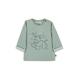 Sterntaler Baby Jungen Langarmshirt Baby GOTS Langarm-Shirt Emmi Druck - Baby Shirt Langarm - mit Esel Druck und Knopf - grün, 68