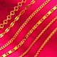 Bracelets à breloques remplis d'or 24k pour femmes chaîne à maillons en cœur perlé serpent Bijoux