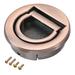 Flush Pull Ring Handle 40.5x11mm Drawer Pull, Copper Tone - Copper Tone