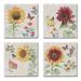 Absorbent Stone Beverage Coasters - Set of 4 - Sunflower Splendor - Multi-159