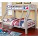 Biff Transitional Twin over Full Solid Wood Bunk Bed with Ladder by Furniture of America