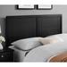 Viola Country Style Queen Size Black Wooden Headboard