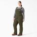 Dickies Women's Plus Cooling Ripstop Bib Overalls - Rinsed Military Green Size 3X (SBFW40)