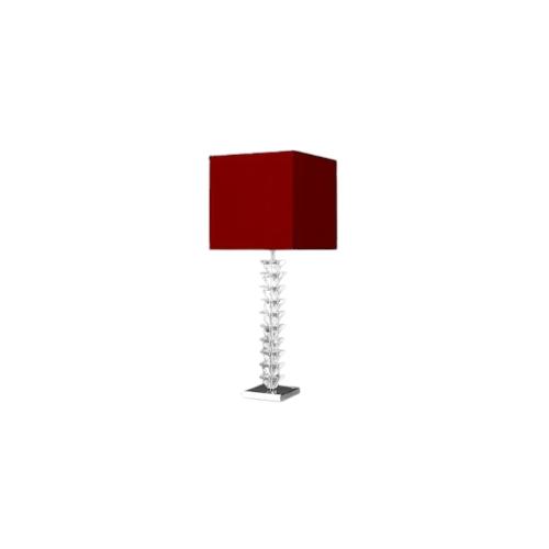 Tischleuchte PYRAMIDS rot, kristall klar, H:51cm