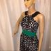 Gucci Dresses | Gucci Size 38 Black/White/Green Fit And Flare Silk Dress $3800 | Color: Black/White | Size: Size 38 Italy