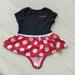 Disney One Pieces | Disney Minnie Mouse Onesie Dress 24mo | Color: Black/Red | Size: 18-24mb