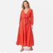 J. Crew Dresses | J.Crew Tie-Front Cotton-Voile Maxi Dress | Color: Red | Size: Xs