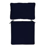 Replacement Seat and Back Cushion with Zipper - 26x42 - Box Edge, Canvas Navy Sunbrella - Ballard Designs Canvas Navy Sunbrella - Ballard Designs