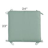 Replacement Ottoman Cushion with Zipper - 24x23 - Box Edge, Canvas White Sunbrella - Ballard Designs Canvas White Sunbrella - Ballard Designs