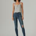 Lucky Brand Mid Rise Ava Skinny Destruct - Women's Pants Denim Skinny Jeans in Hatton Cross Ct, Size 27 x 27