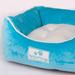 Emblem Pets Small Medium Dog Plush Fluffy Soft Warm Calming Puppy Kitten Cat Pet Bed Cuddle Recycled Materials/Fleece in Blue | Wayfair FlannelBlue