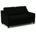 Edgecombe Furniture Clark 74" Square Arm Sofa Bed w/ Reversible Cushions Other Performance Fabrics in Black | 34 H x 74 W x 36.5 D in | Wayfair