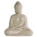 World Menagerie Toxey Meditating Buddha Figurine Porcelain/Ceramic in Gray | 9 H x 7.75 W x 4.75 D in | Wayfair 12941