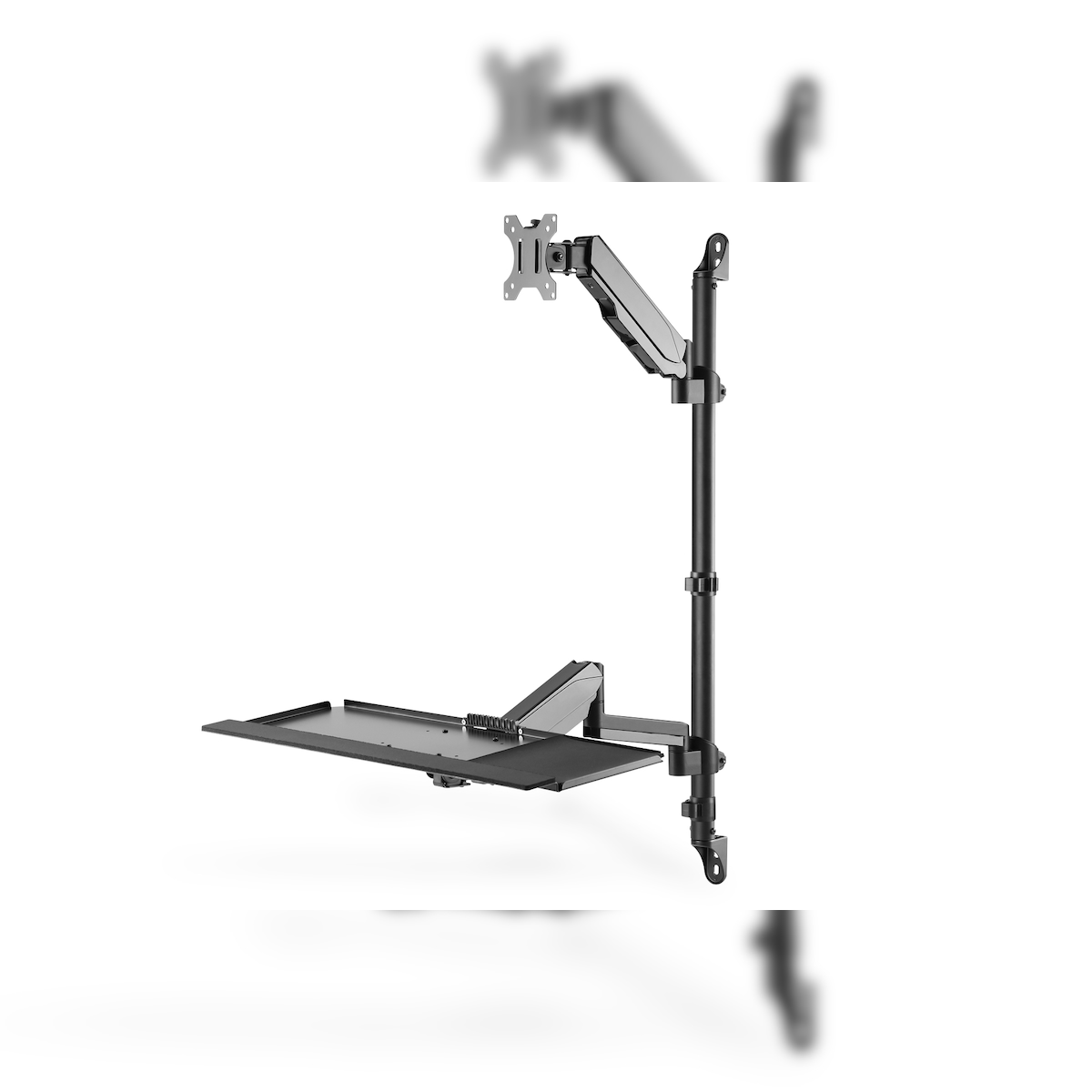 Digitus Flexibler Steh-/ Sitz-Arbeitsplatz zur Wandmontage, Single Monitor Image