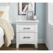 Birch Lane™ 2 - Drawer Nightstand in White Wood in Brown | 26 H x 23 W x 18 D in | Wayfair F8D4CF298DFD444BB83F51667F908834