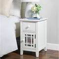 Red Barrel Studio® 1 - Drawer Nightstand in Blue Wood in White | 24 H x 14 W x 18 D in | Wayfair EC65F600DA2A4A39BE5E87AC5A103C2C