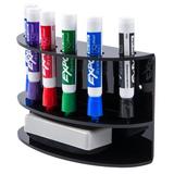 Inbox Zero Fizza Acrylic Marker Pen Holder Plastic in Black | 5.34 H x 8.26 W x 2.75 D in | Wayfair 373F5B6D64D2449B951F41FA00E80E76