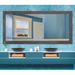 Wade Logan® Kozan Wood Framed Wall Mounted Bathroom/Vanity Mirror in Dark Gray | 35 H x 53.5 W x 0.75 D in | Wayfair