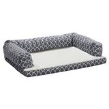 MidWest Homes for Pets QuietTime Defender Bolstered Orthopedic Sofa Polyester/Cotton/Fleece in Gray | 40" W x 30" D x 8.25" H | Wayfair BS3040T-FGY