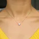 Collier classique en argent Sterling 100% et 925 avec une seule pierre cadeau de saint valentin