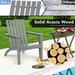 Outdoor Durable Patio Acacia Wood Adirondack Lounge Armchair - 29" x 26.5" x 34" (L x W x H)