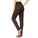 Plus Size Women's Skinny-Leg Comfort Stretch Jean by Denim 24/7 in Chocolate (Size 26 WP) Elastic Waist Jegging