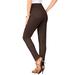 Plus Size Women's Skinny-Leg Comfort Stretch Jean by Denim 24/7 in Chocolate (Size 16 WP) Elastic Waist Jegging