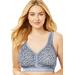 Plus Size Women's Wireless T-Shirt Bra by Comfort Choice in Pearl Grey Jaguar (Size 46 B)