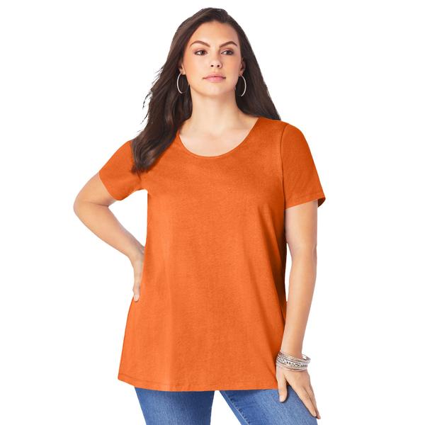 plus-size-womens-strappy-back-ultimate-tee-by-roamans-in-vivid-orange--size-18-20-/