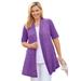 Plus Size Women's Lightweight Open Front Cardigan by Woman Within in Pretty Violet (Size L) Sweater