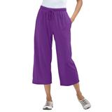Plus Size Women's Sport Knit Capri Pant by Woman Within in Purple Orchid (Size 3X)