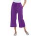 Plus Size Women's Sport Knit Capri Pant by Woman Within in Purple Orchid (Size 3X)