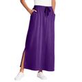 Plus Size Women's Sport Knit Side-Slit Skirt by Woman Within in Purple Orchid (Size 34/36)
