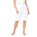 Plus Size Women's Soft Knit Bermuda Short by Roaman's in White (Size 3X)