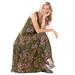 Plus Size Women's Sleeveless Crinkle A-Line Dress by Woman Within in Dark Basil Floral (Size S)