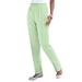 Plus Size Women's Straight-Leg Soft Knit Pant by Roaman's in Green Mint (Size 6X) Pull On Elastic Waist