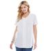Plus Size Women's Seersucker Baseball Shirt by Woman Within in White (Size 3X)