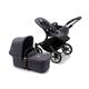 Bugaboo Donkey 5 Mono, Convertible Into Side by Side Double Stroller, Improved Design, Reversible Seat, One Hand Steering and Side Basket, Graphite/Stormy Blue
