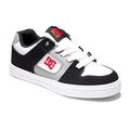 DC Shoes Jungen Pure - Leather for Kids Sneaker, White Black Red, 35 EU