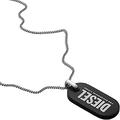 Diesel Necklace for Men Single Dogtags, L550xW17.8xH36.8mm black Stainless Steel Necklace, DX1349040