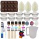 Wax Melt kit - Huge Learner Fragrance Oil Tarts Moulds Glitter Colour Candle Making - Kit 22 Perfume Collection