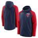 Men's Nike Navy/Red Minnesota Twins Authentic Collection Performance Raglan Full-Zip Hoodie