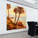Empire Art Direct Palm Breeze I AB - 2 Piece Unframed Painting Set on Glass in Brown/Orange | 72 H x 72 W x 0.2 D in | Wayfair TMP-122847AB-7236