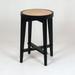 Bayou Breeze Jeanneret Counter Stool Wood/Wicker/Rattan in Black | 26.4 H x 20 W x 20 D in | Wayfair A89913C004A94D9C866FCB3D7E44AE9E