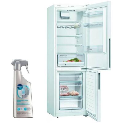 Bosch - réfrigérateur frigo combiné blanc 308L Froid brassé LowFrost - Blanc