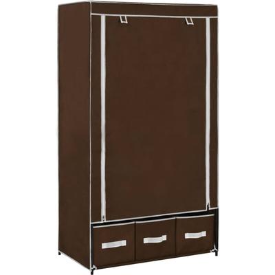 Kleiderschrank Braun 87 x 49 x 159 cm Stoff vidaXL