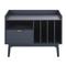 Buffet meuble à vinyles 1 tiroir 4 niches bleu foncé
